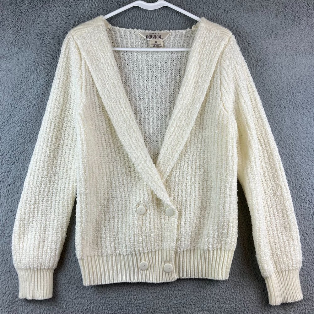 Vintage 80s “Here’s a Hug” Knit Cardigan sweater size M